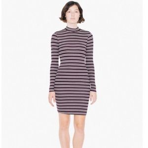 Maroon striped midi dress// size xs